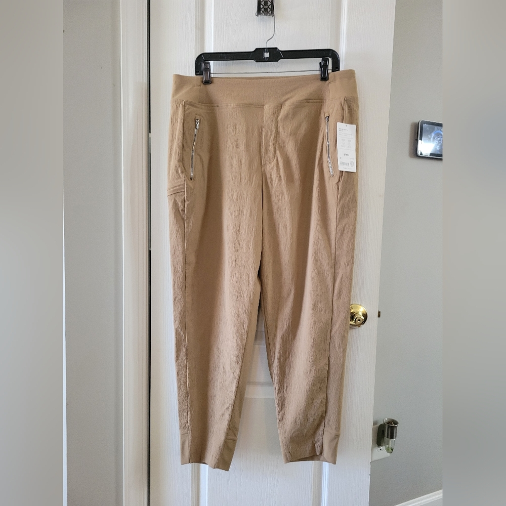NWT Athleta Trekkie North Joggers Big Sur Brown Size 14 Pull On Pants